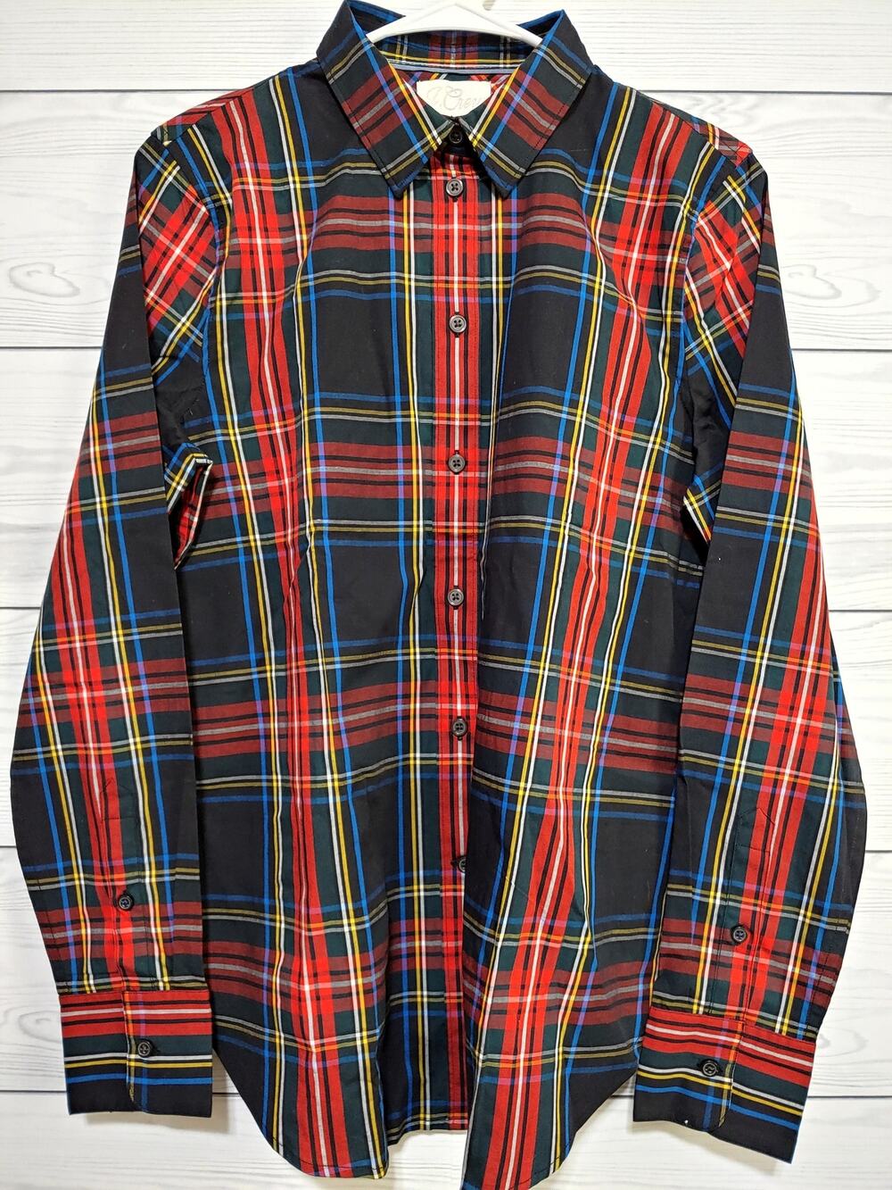 NWT J.Crew Plaid Slim Fit Button Down Preppy Classic Tailored Size 8 Tall